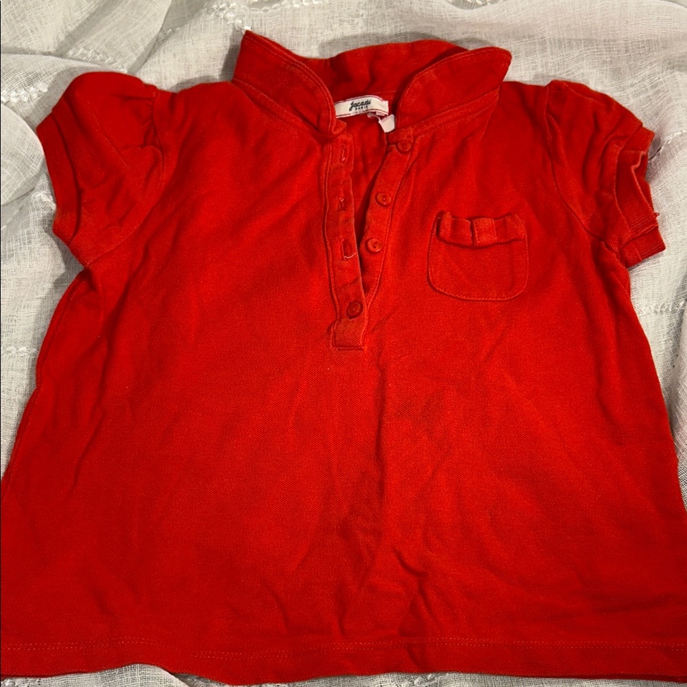 Jacadi cotton polo buttons shirt size 6